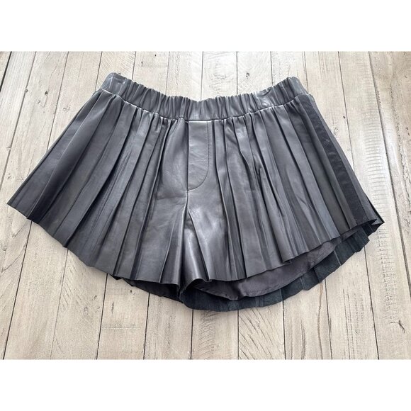 RAG & BONE Black leather shorts Size Small - Picture 1 of 2